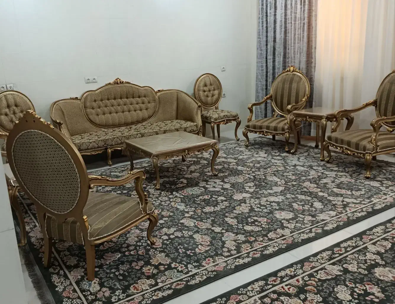 مبلمان سلطنتی(9نفره)|مبلمان خانگی و میز عسلی|مسجد سلیمان, |دیوار