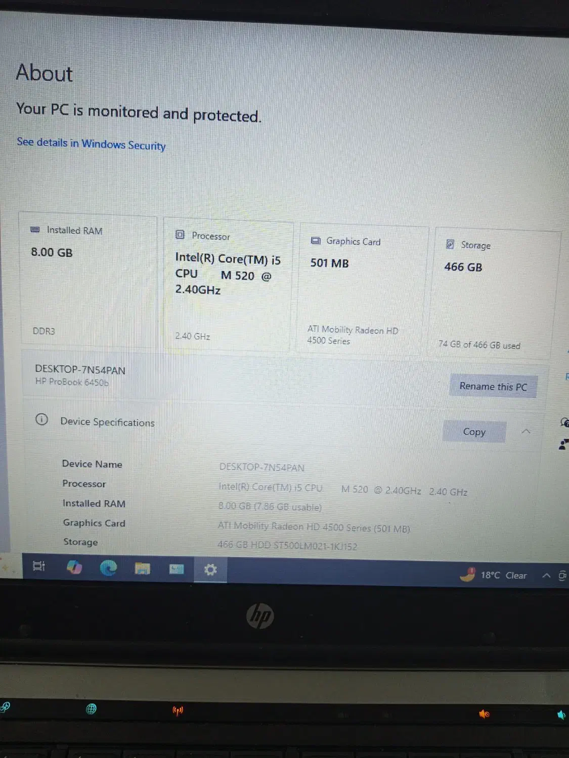 لپ تاپ hp probook|رایانه همراه|اراک, |دیوار