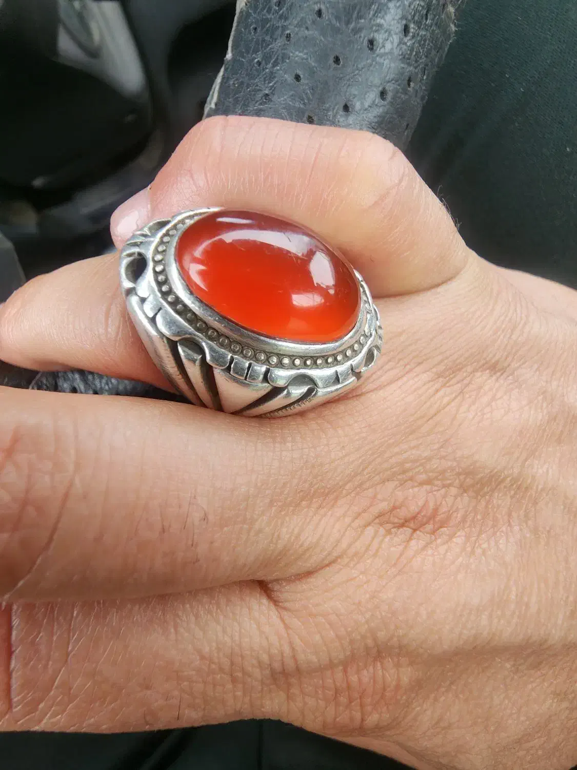 انگشتر عقیق رکاب دست ساز|جواهرات|اردبیل, |دیوار