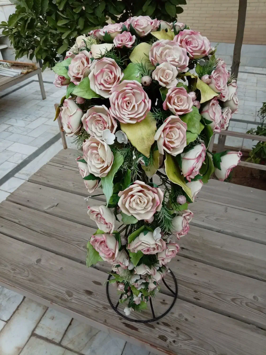 گل بلندر مصنوعی|گل مصنوعی|یزد, |دیوار