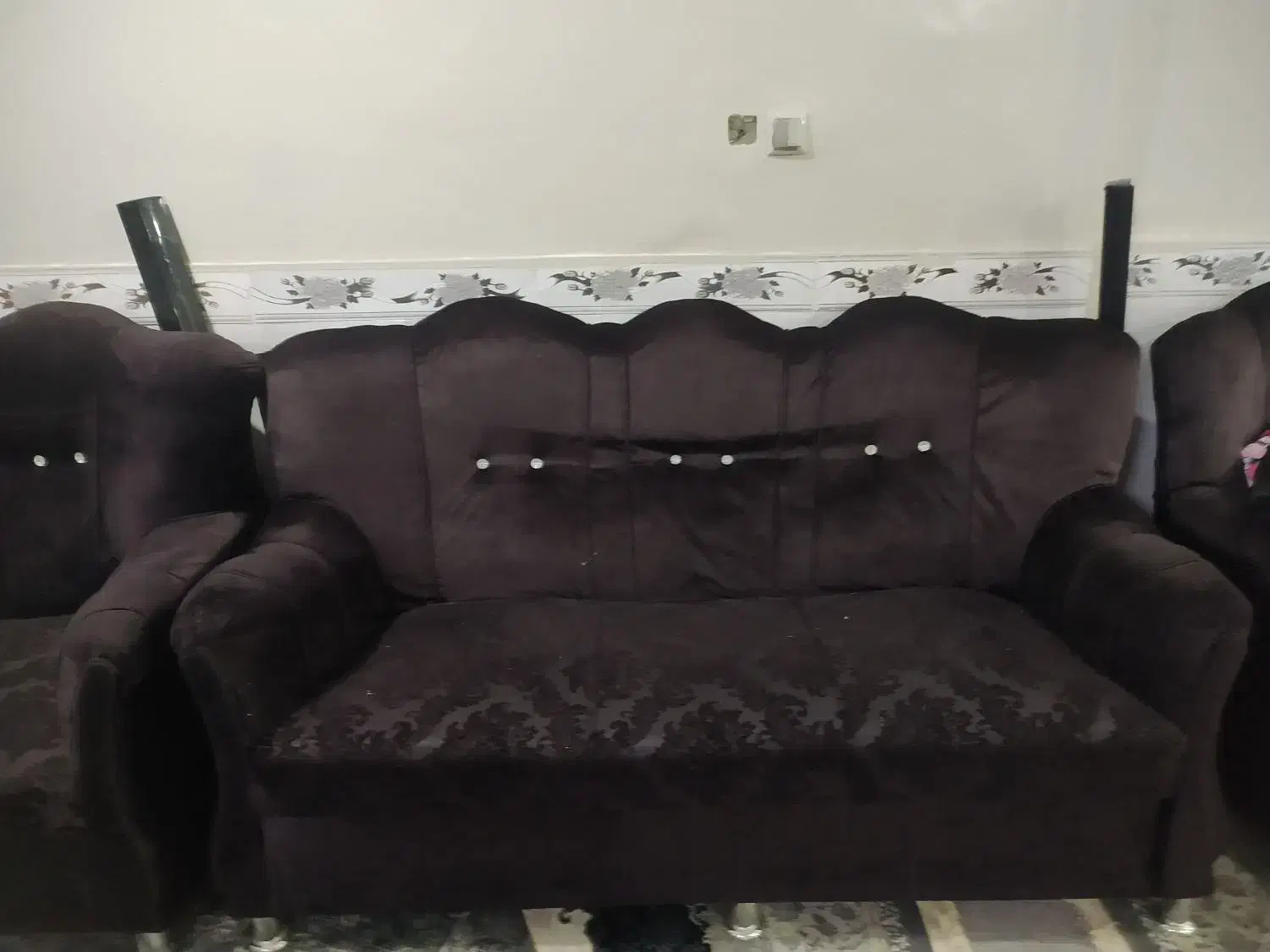 مبل هفت نفره قهوه ای|مبلمان خانگی و میز عسلی|صفادشت, |دیوار