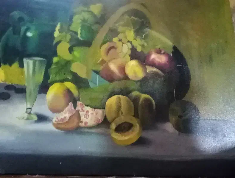 نقاشی سبد میوه با ابرنگ|تابلو، نقاشی، عکس|ملارد, |دیوار