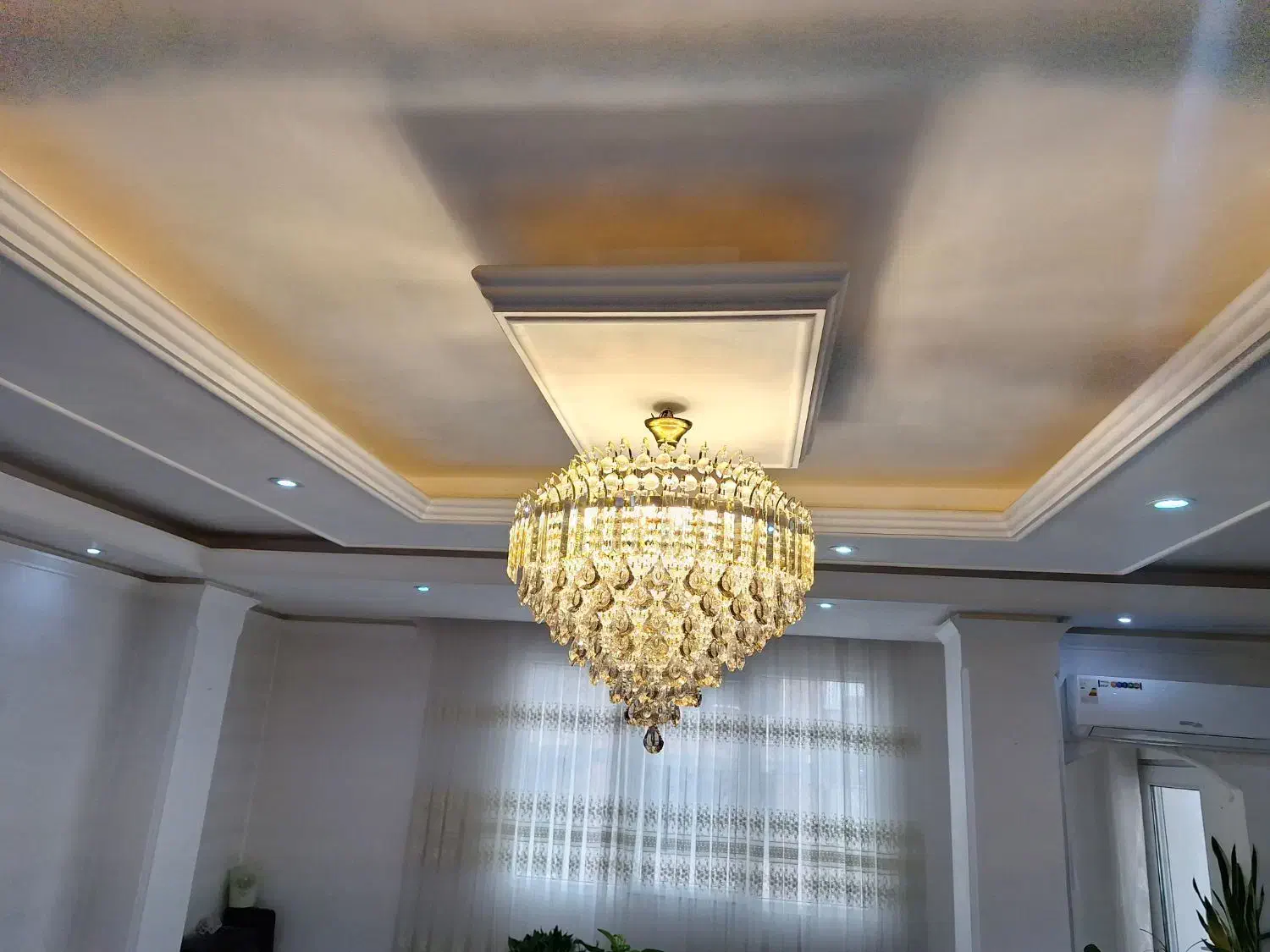 لوسترکریستالی|لوستر و چراغ آویز|بهارستان, |دیوار