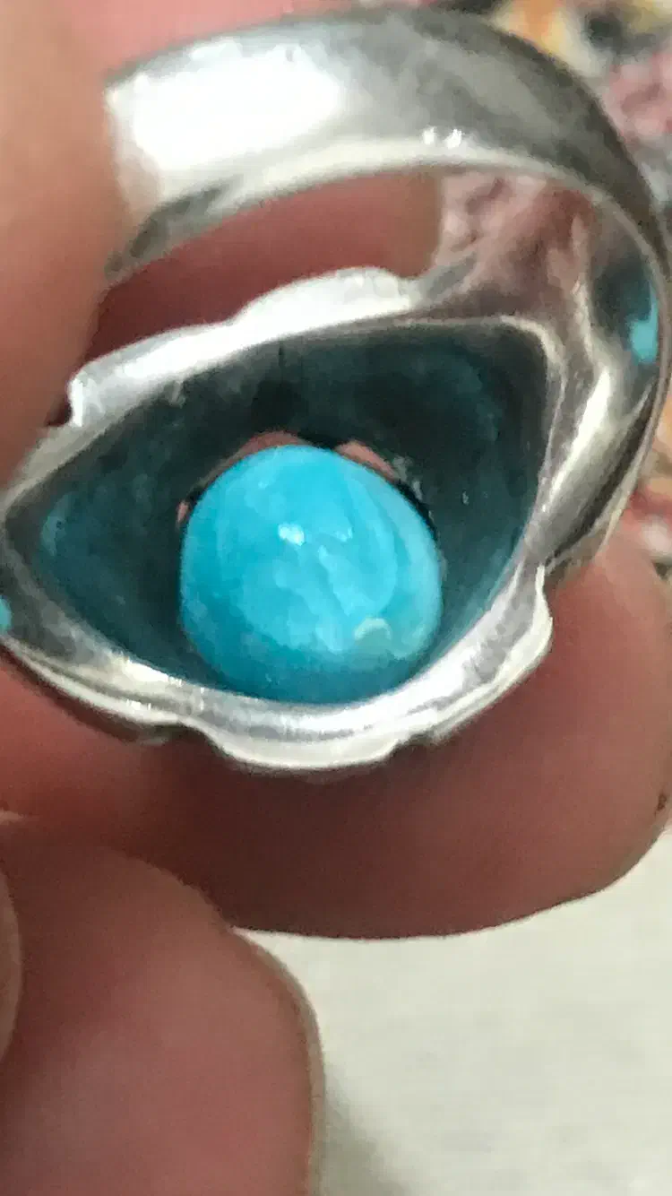 انگشتر فیروزه نیشاپور عجمی اصل (کهنه)|جواهرات|خرم‌آباد, |دیوار