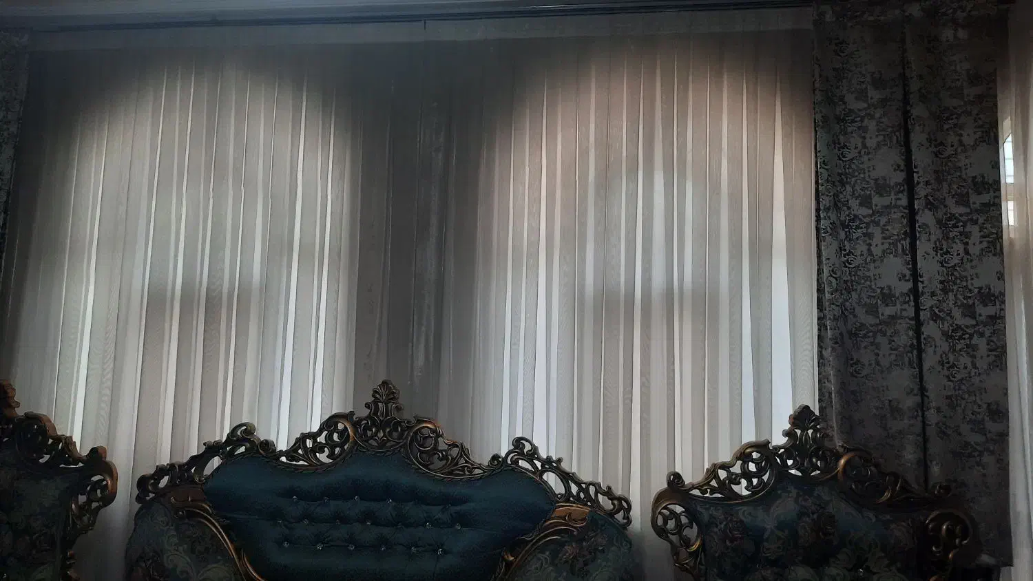 پرده پذیرایی نو نو و بسیار تمیز|پرده، رانر، رومیزی|قرچک, شهرک طلائیه|دیوار