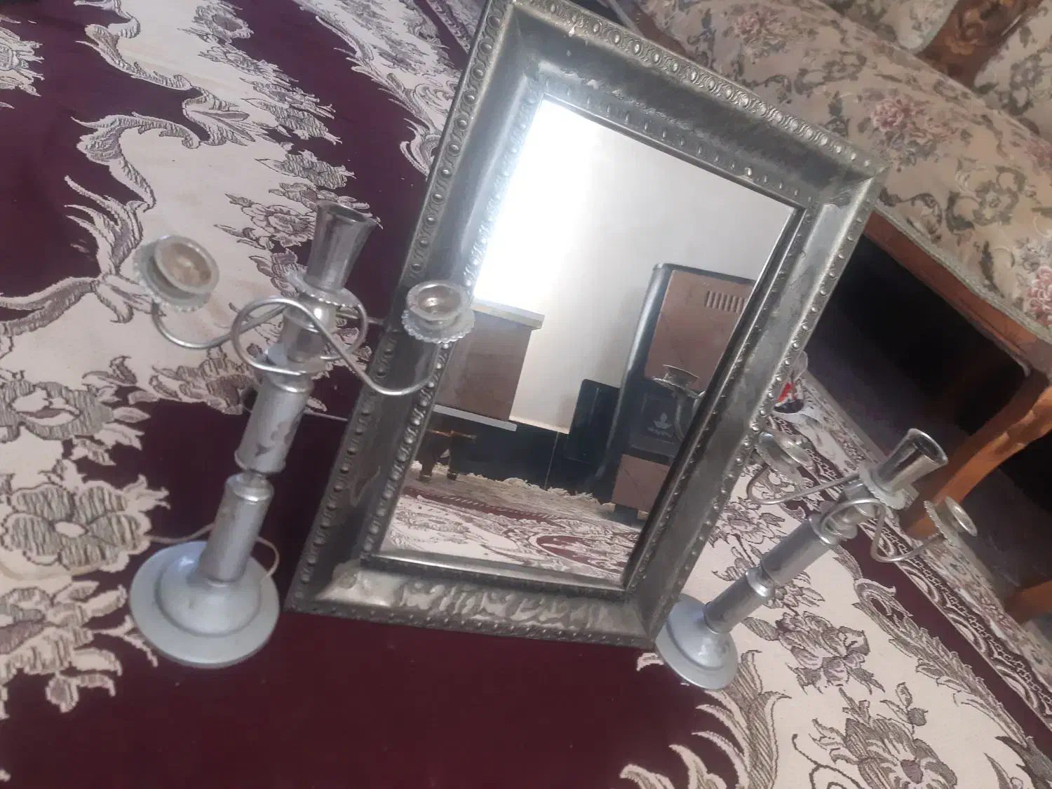 آینهشمعدان|صنایع دستی و سایر لوازم تزئینی|باخزر, |دیوار