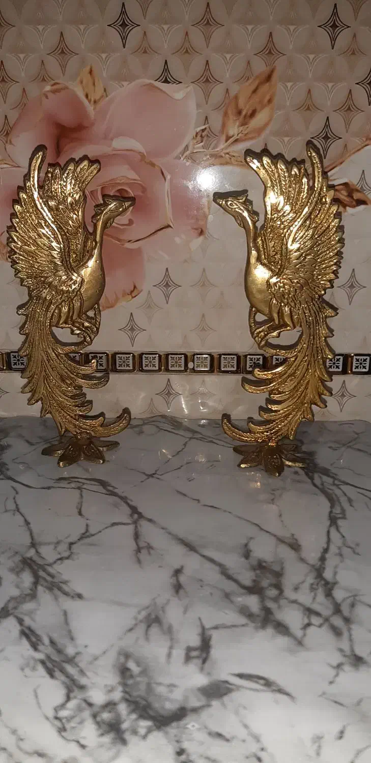 دیوار کوب برنز وطاووس|لوستر و چراغ آویز|نهاوند, |دیوار