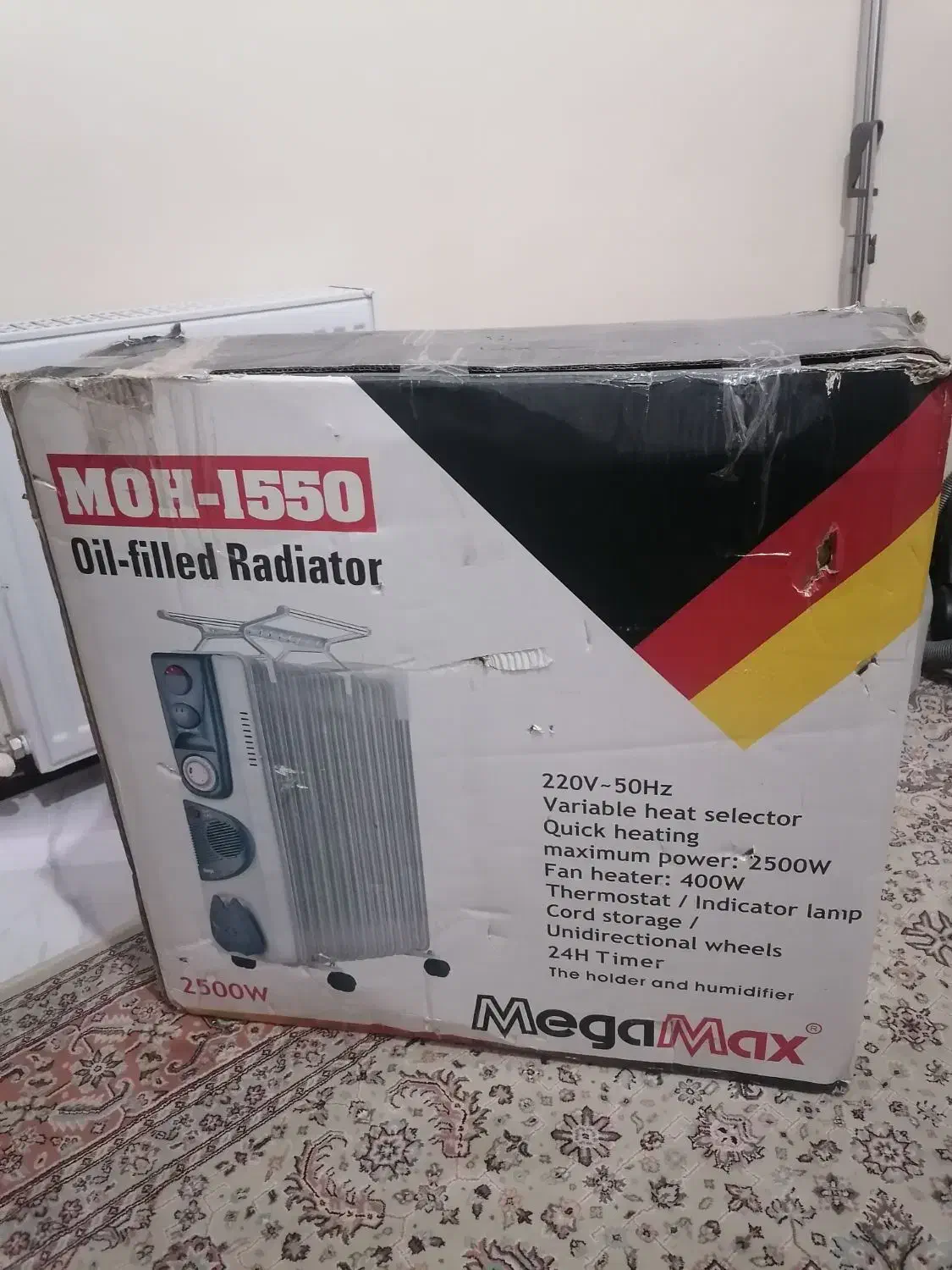 شوفاژ برقی 15 پره برند مگا مکس با لباس خشکن|آبگرمکن، پکیج، شوفاژ|محمدشهر, محمدشهر|دیوار