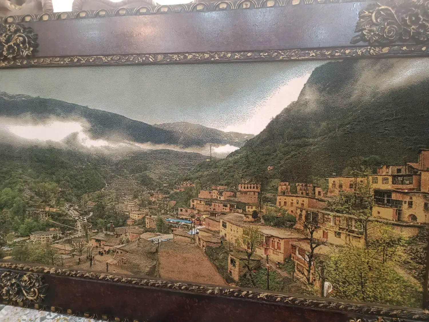 تابلو فرش ماشینی منظره|تابلو فرش|تهران, امام زاده عبدالله|دیوار