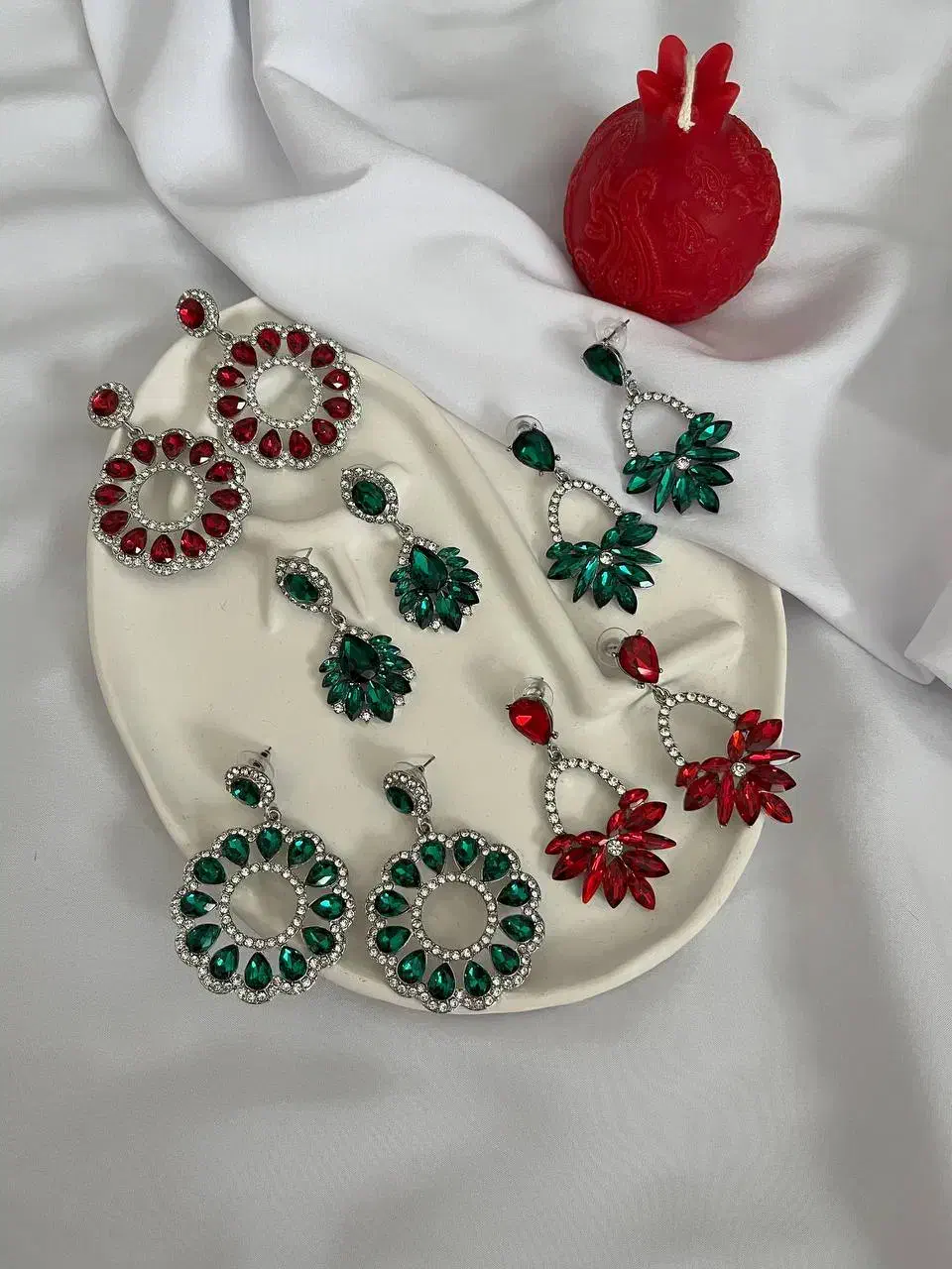 گوشواره های کریستالی کالکشن یلدایی|بدلیجات|تهران, تهرانپارس غربی|دیوار