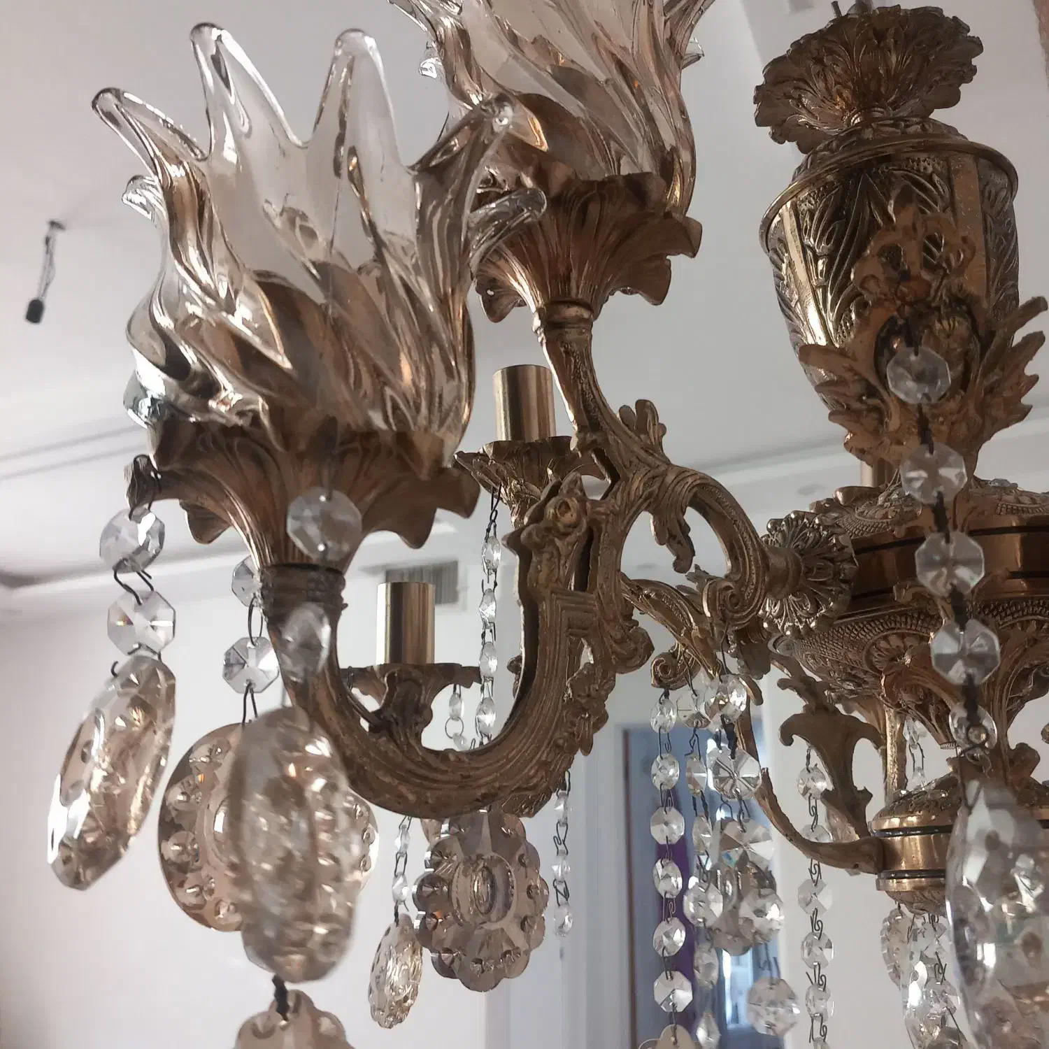 لوستر ۵شاخه،۱۰شعله|لوستر و چراغ آویز|بروجرد, |دیوار