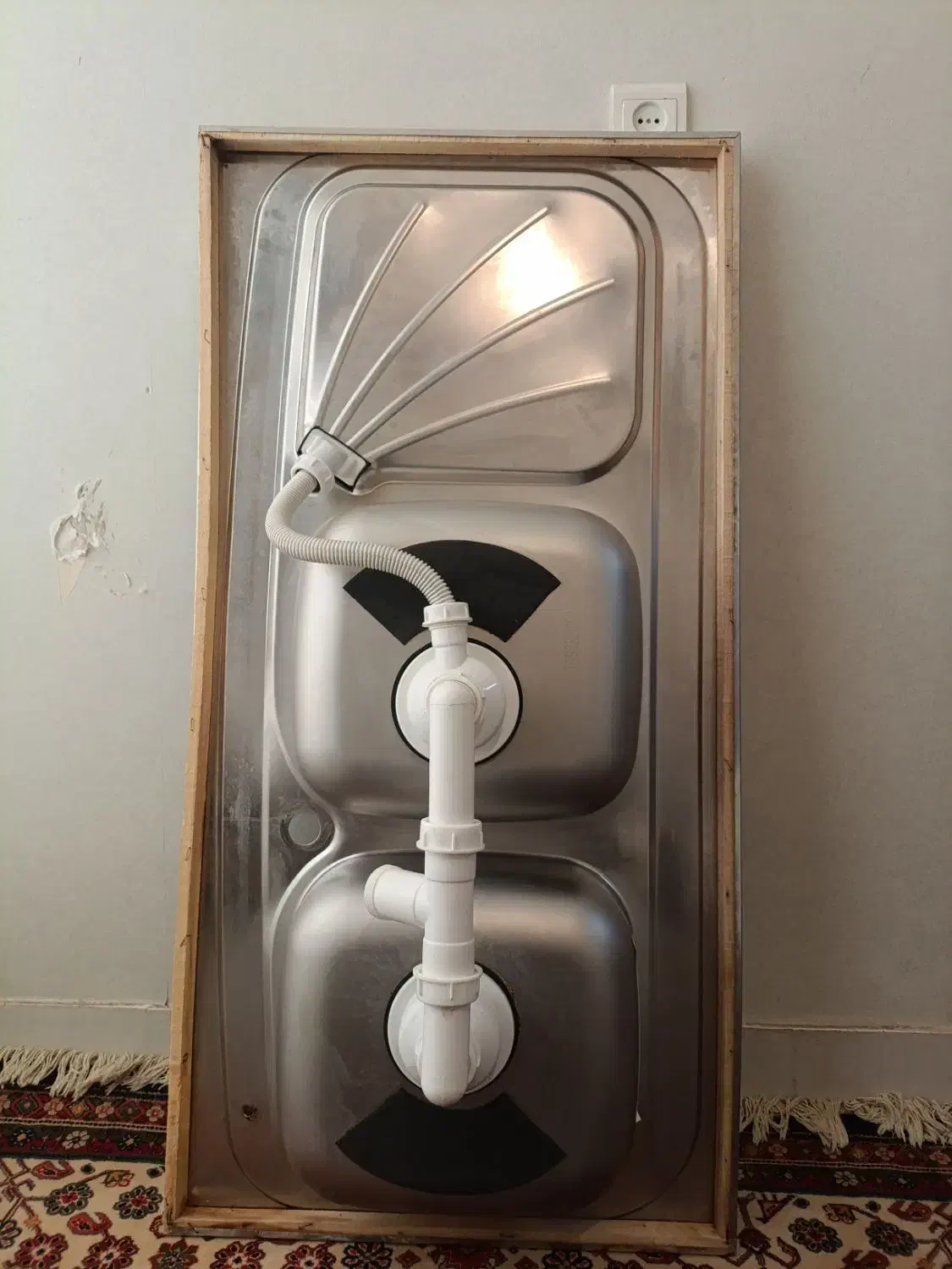 سینک ظرفشویی دو لگنن مارک استیل البرز|مصالح و تجهیزات ساختمان|فیروزآباد (فارس), |دیوار