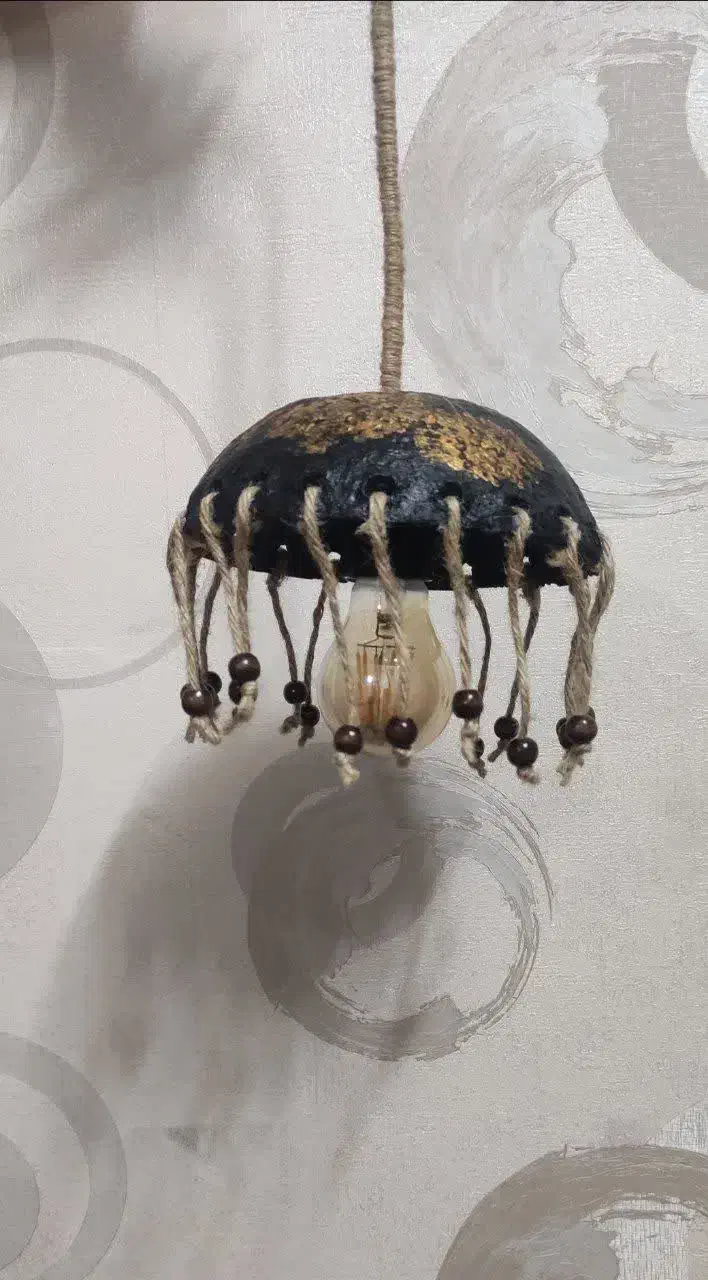 لوستر پاپیه ماشه|لوستر و چراغ آویز|کاشان, طالقانی|دیوار