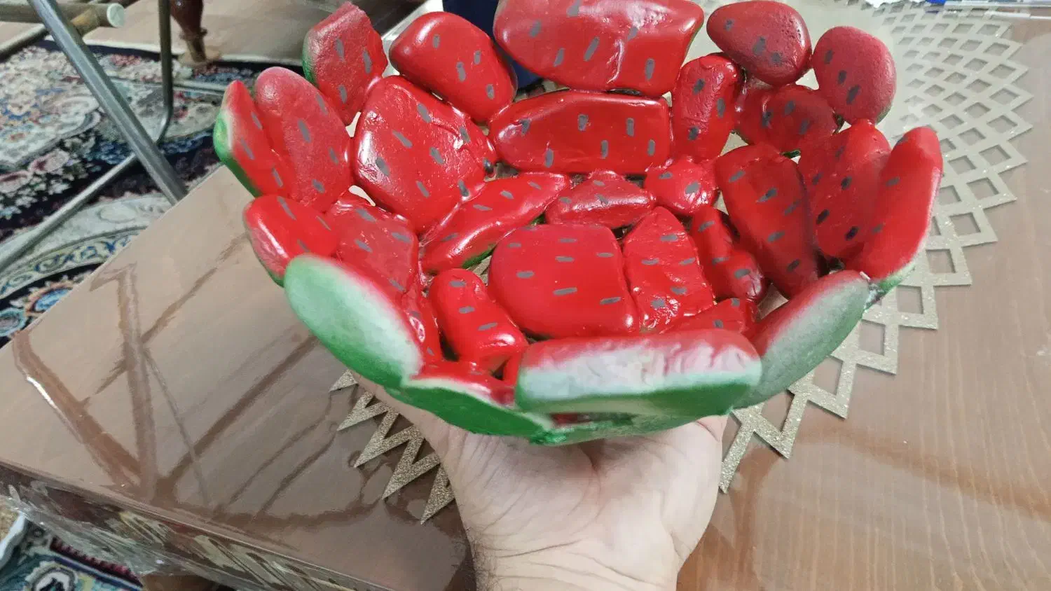 ظرف شیرینی خوری،میوه خوری و شکلات خوری طرح هندوانه|ظروف سرو و پذیرایی|محمدشهر, کوی بهار|دیوار