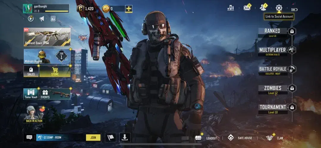 اکانت کالاف دیوتی موبایل خام|کنسول، بازی ویدئویی و آنلاین|تهران, شهرک شهید باقری|دیوار