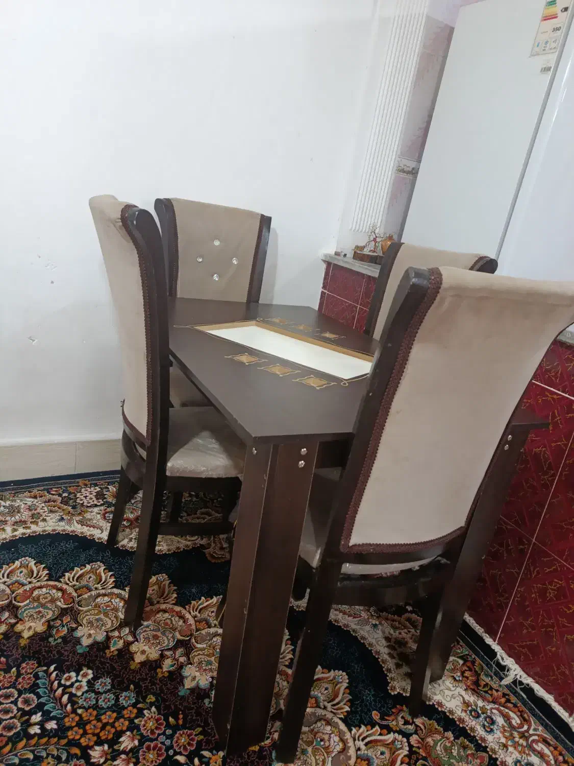 میز غذا خوری ۴نفره درحدنو|میز و صندلی غذاخوری|تاکستان, |دیوار
