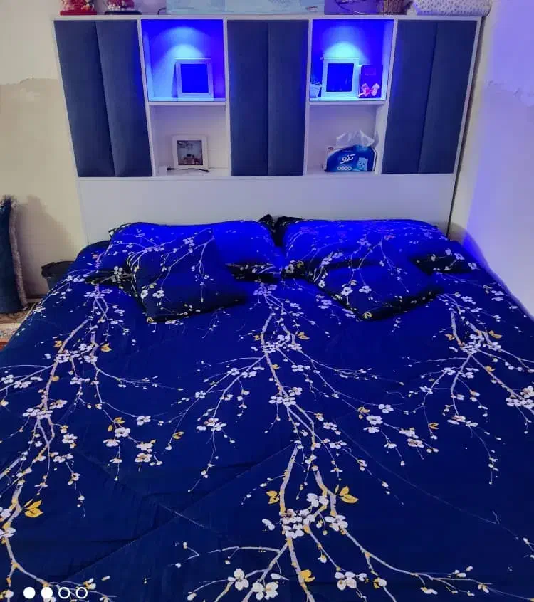 تخت خواب دونفره|تخت و سرویس خواب|چغادک, |دیوار