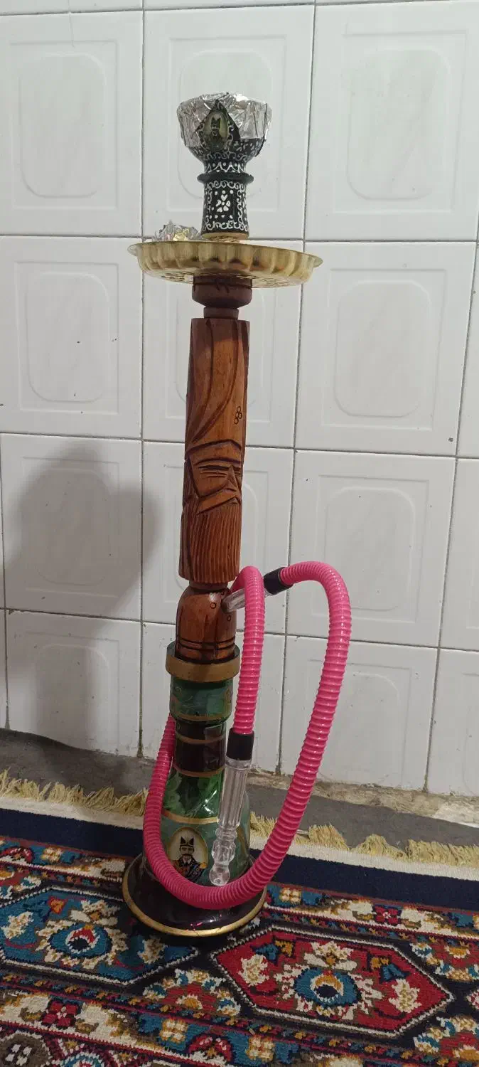 قلیان چوب سرخ قاجاری|کلکسیون و سرگرمی|زاهدان, |دیوار