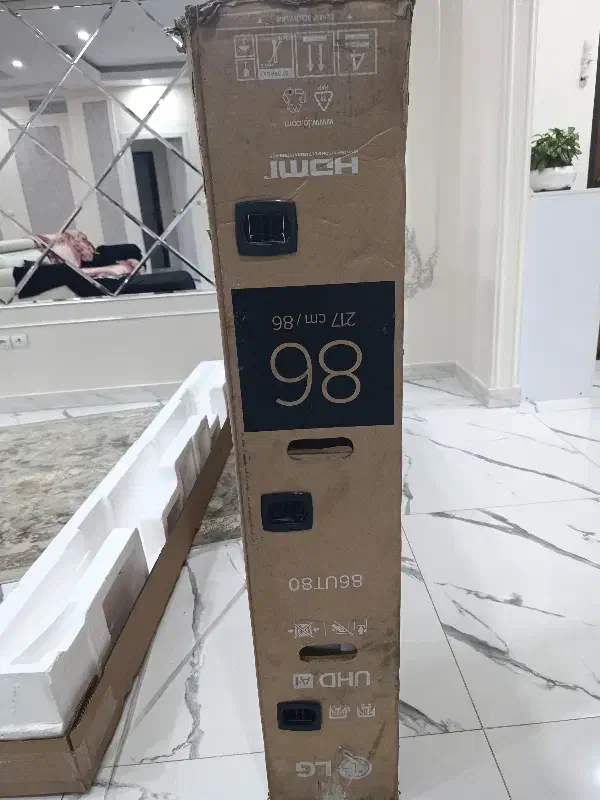 کارتون تلوزیون ال جی ۸۶ اینچ نو|تلویزیون و پروژکتور|کرج, شاهین‌ویلا|دیوار