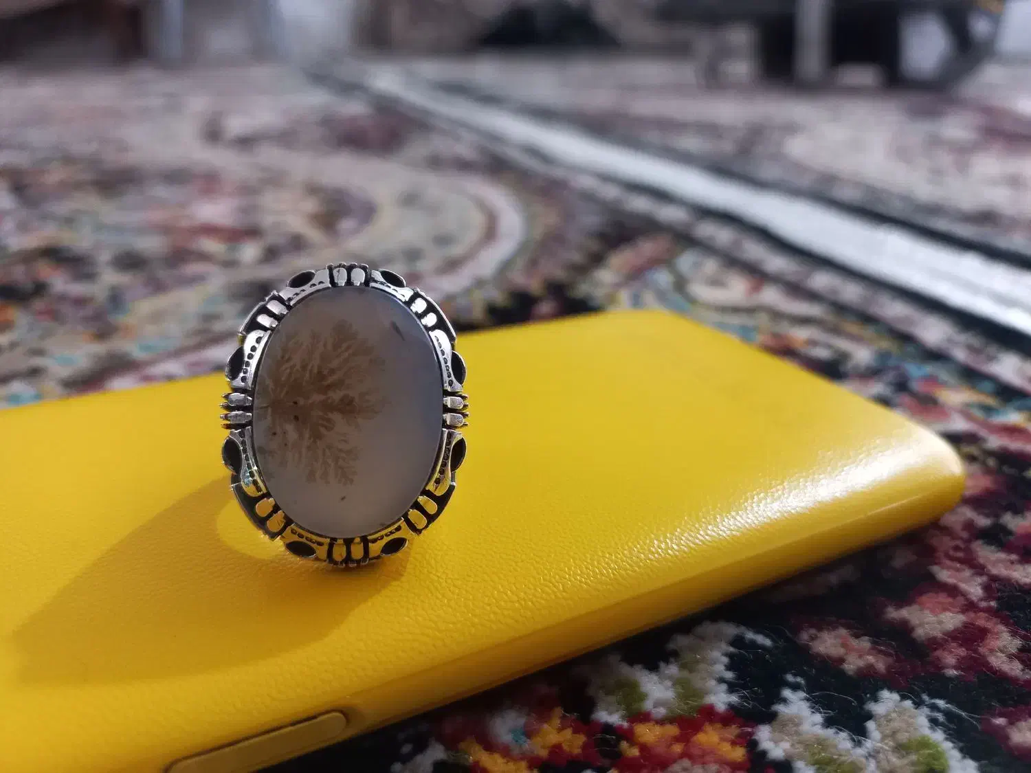 انگشترنقره عقیق و شجر|جواهرات|سنندج, |دیوار