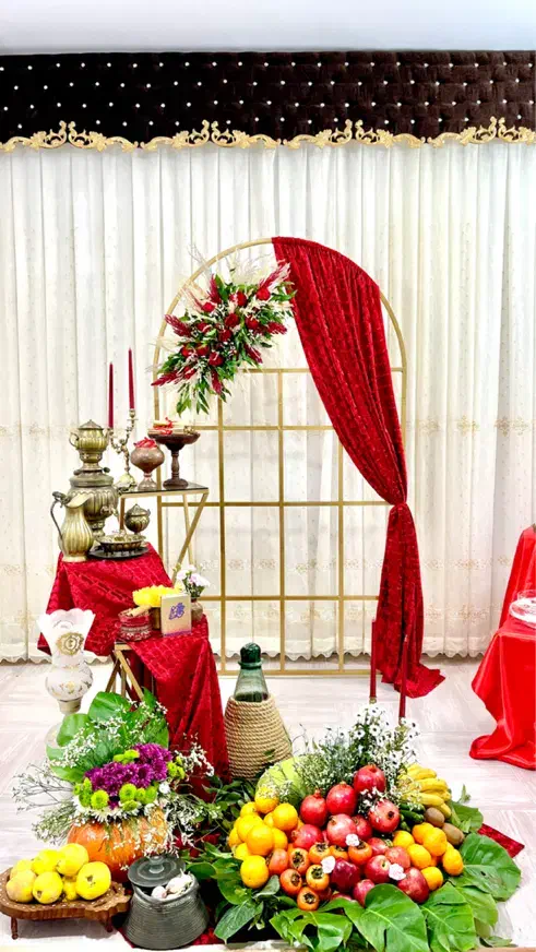 اجرای دکورهای زیبای یلدایی|خدمات پذیرایی، مراسم|یزد, |دیوار