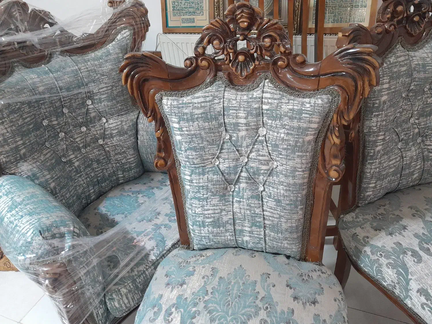 مبل نه نفره سلطنتی|مبلمان خانگی و میز عسلی|شیراز, علوم پزشکی|دیوار