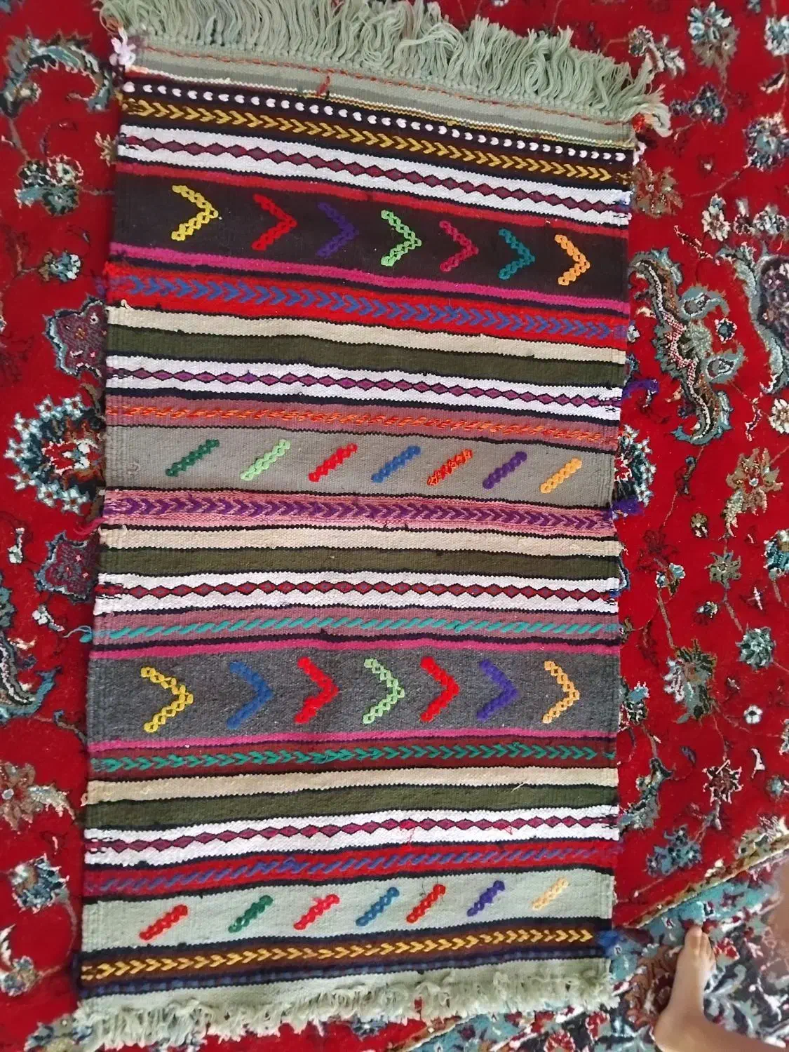 گلیم دست بافت|گلیم، جاجیم، گبه|بیرجند, |دیوار