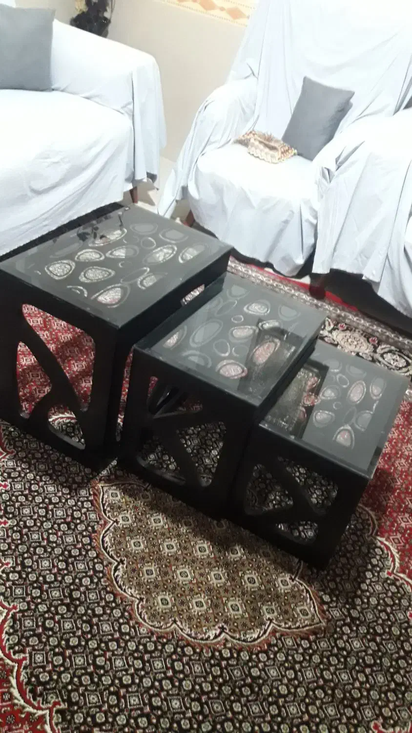 میز پذیرایی و سه تیکه میز عسلی و میز آرایش|مبلمان خانگی و میز عسلی|خرم‌آباد, |دیوار