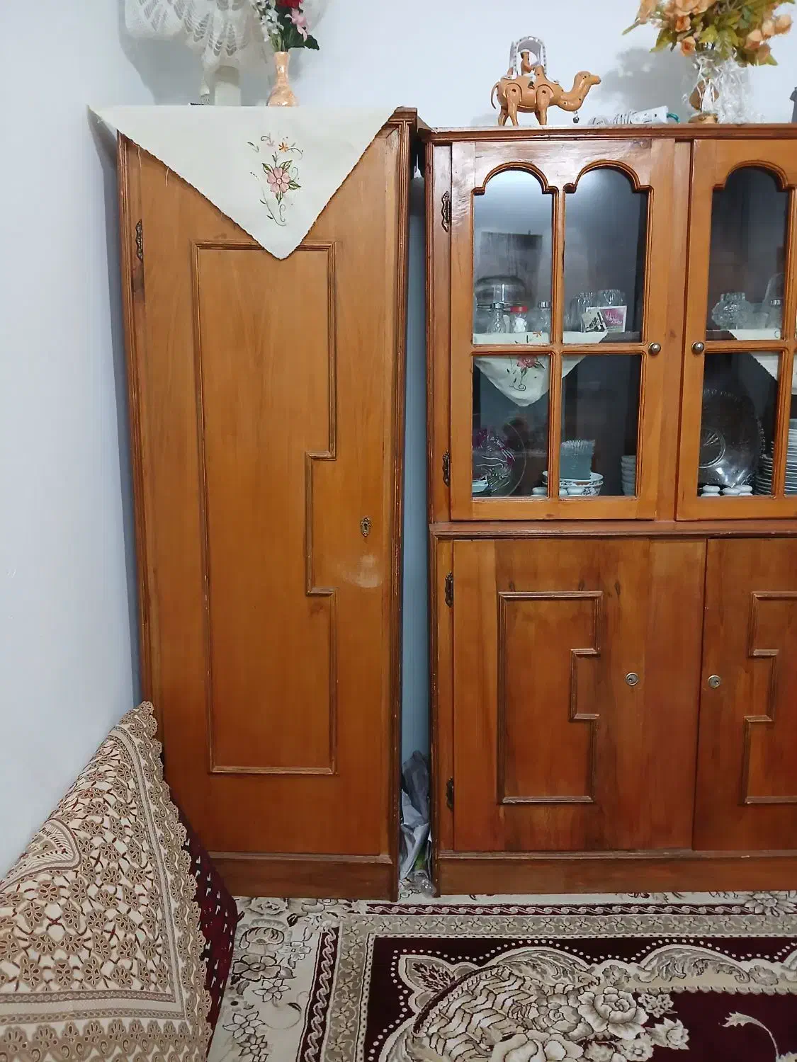 سرویس چوب|بوفه، ویترین، کنسول|قائن, |دیوار