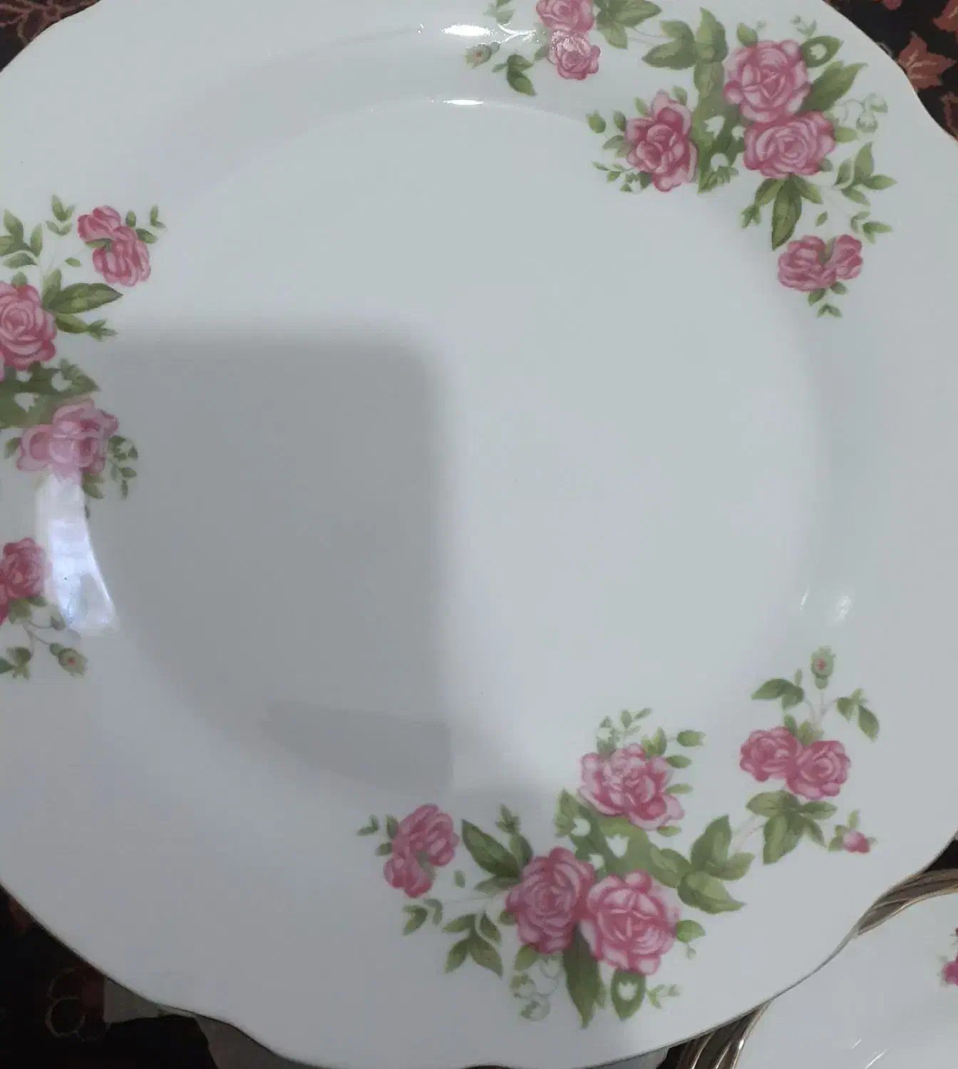 بشقاب گل سرخی|ظروف سرو و پذیرایی|رفسنجان, |دیوار