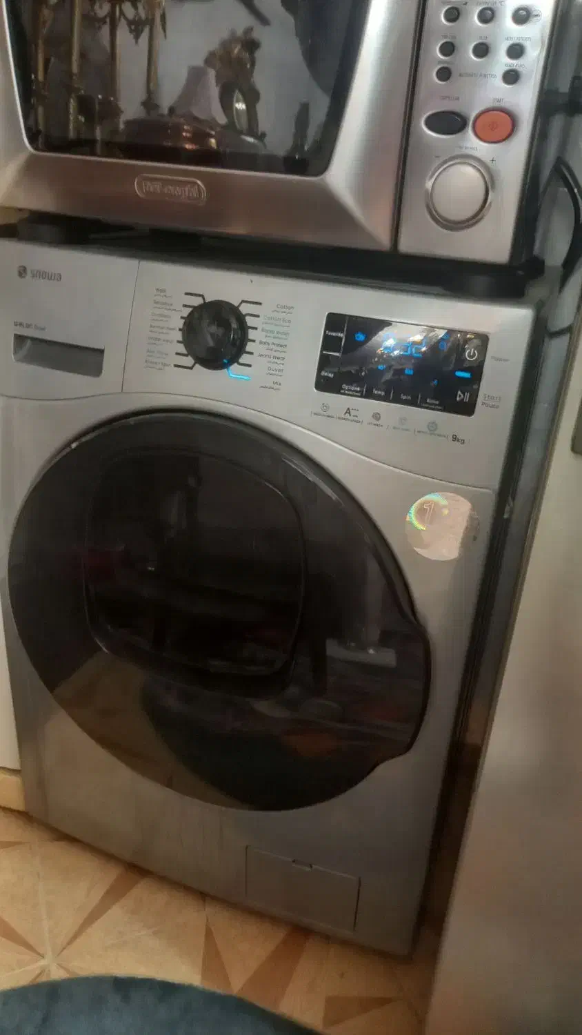 لباسشویی۹کیلویی کره ای اسنوا|ماشین لباسشویی و خشک‌کن لباس|اصفهان, ملک‌شهر|دیوار