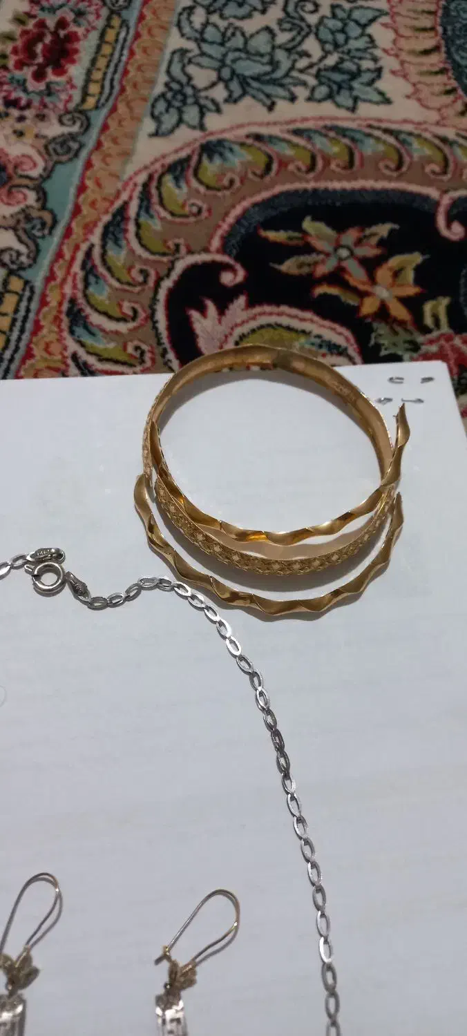 سرویس النگو نوزاد زنجیر پلاک طلا|جواهرات|نسیم‌شهر, |دیوار