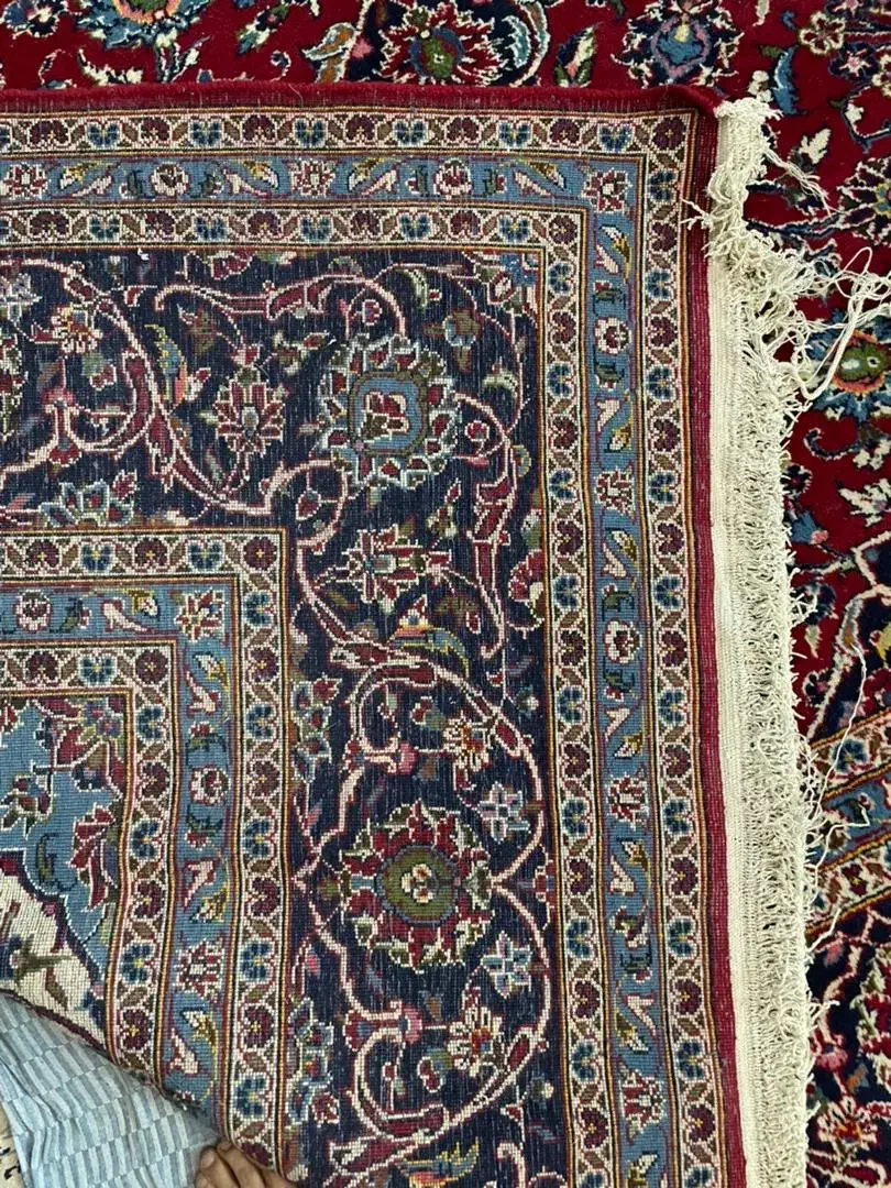 فرش دست بافت کاشان ۱۲ متری زمینه لاکی|فرش|تهران, وحیدیه|دیوار