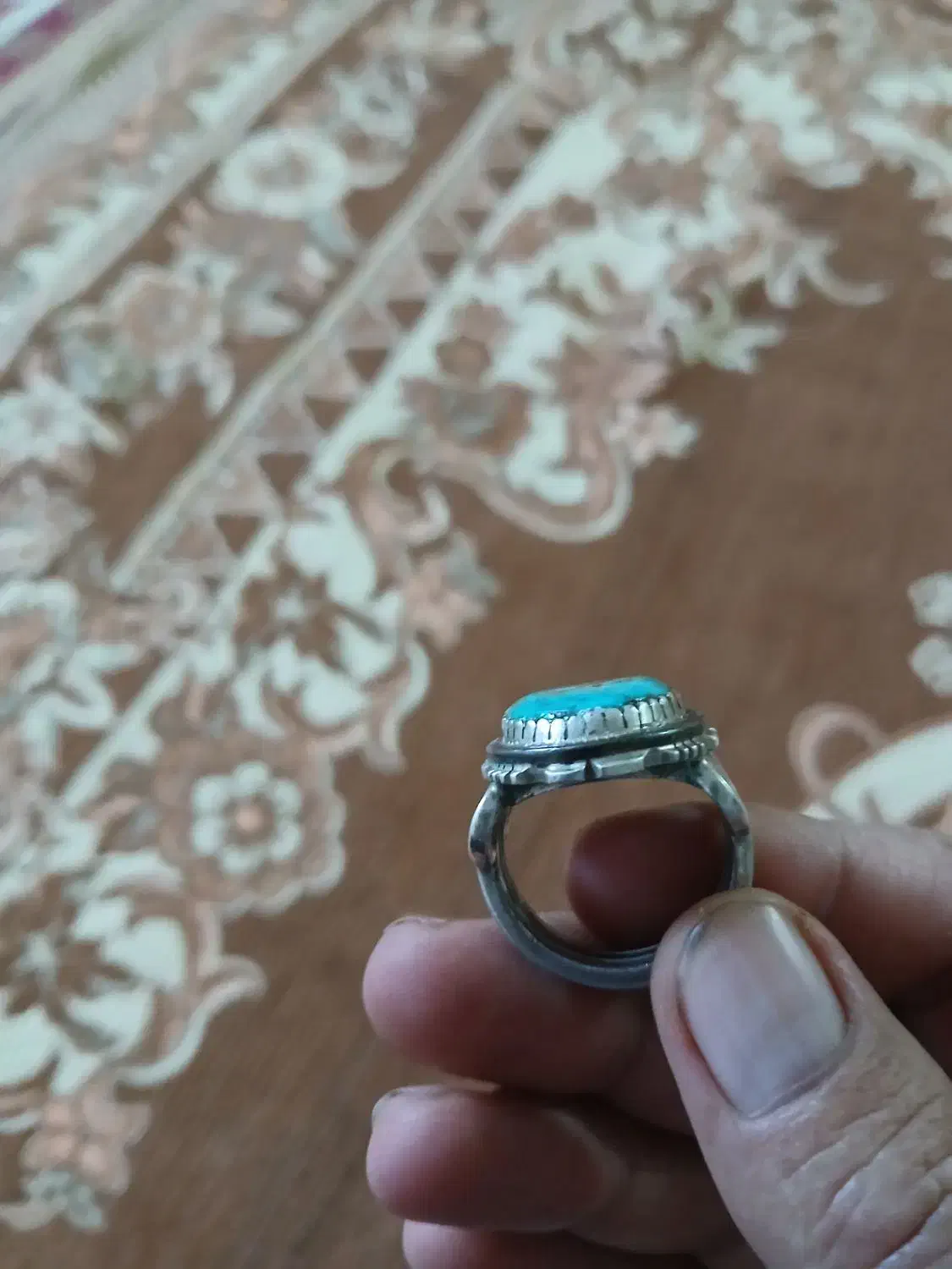 انگشتر فیروزه ولیعصر(ع)|جواهرات|خرم‌آباد, |دیوار