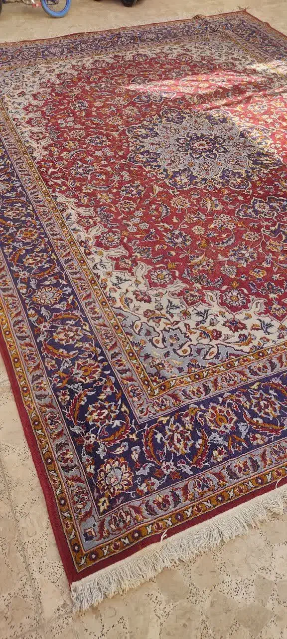 دوتخته فرش۱۲متری جنس نخ  سالم|فرش|مبارکه, |دیوار