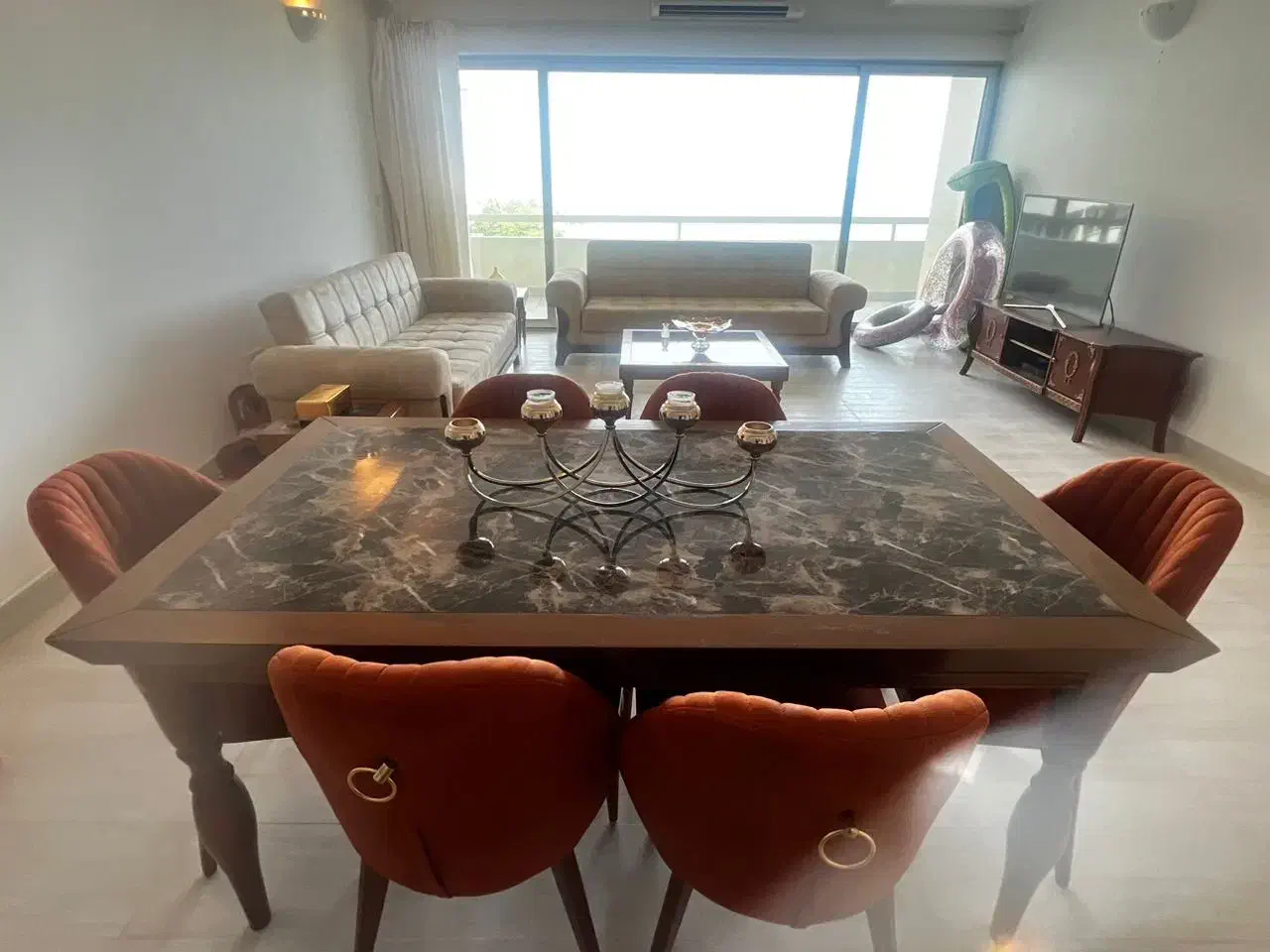 میز نهار خوری شش نفره|میز و صندلی غذاخوری|کیش, |دیوار