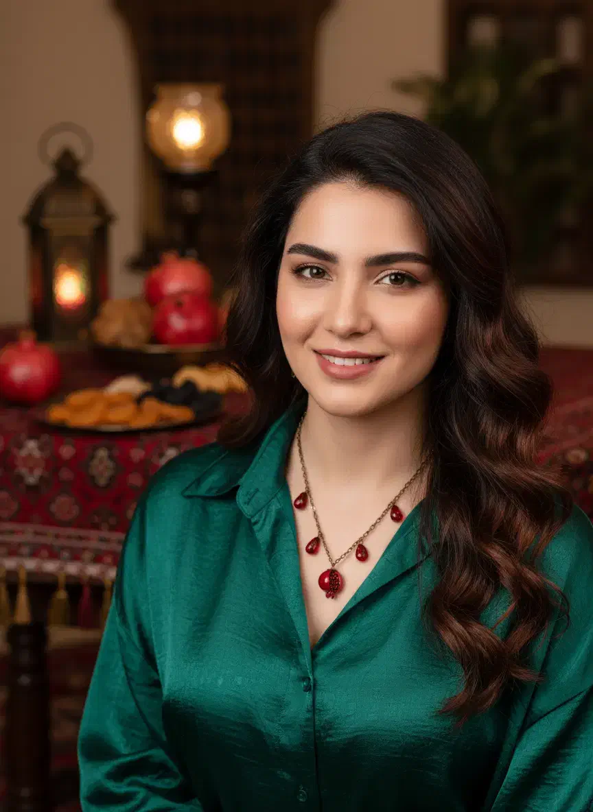 گردبند انار برای شب یلدا|بدلیجات|شیراز, شاهچراغ|دیوار