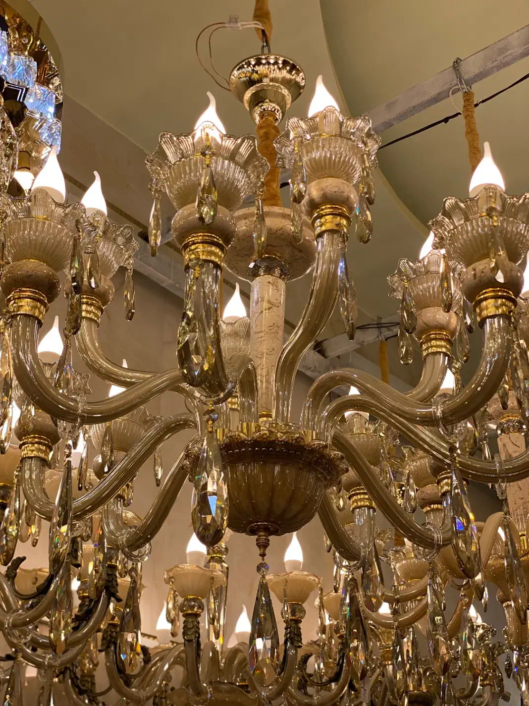 لوستر‌بلوری‌‌با‌شاخه‌وارداتی|لوستر و چراغ آویز|تبریز, |دیوار