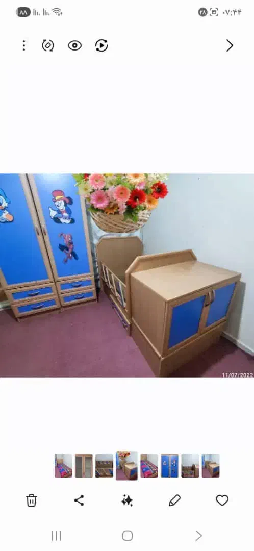 تخت کمد بچه|تخت و سرویس خواب|اراک, |دیوار