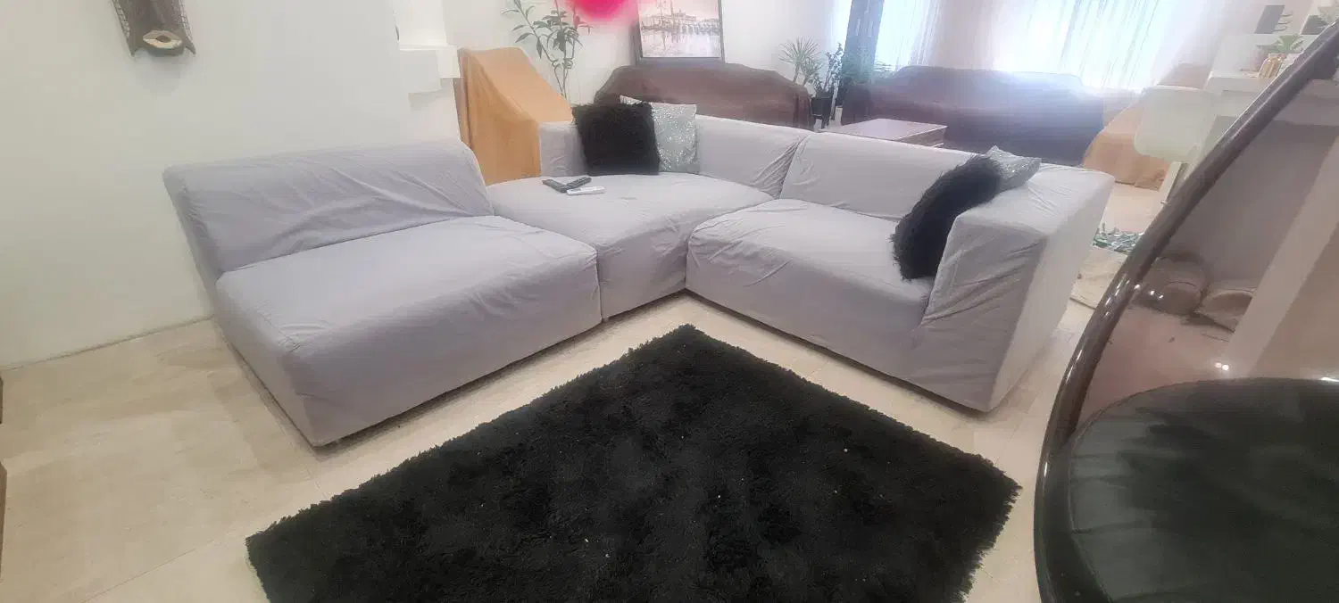 نیم ست ال پنج نفره ترک کارکرده|مبلمان خانگی و میز عسلی|شیراز, سینما سعدی|دیوار