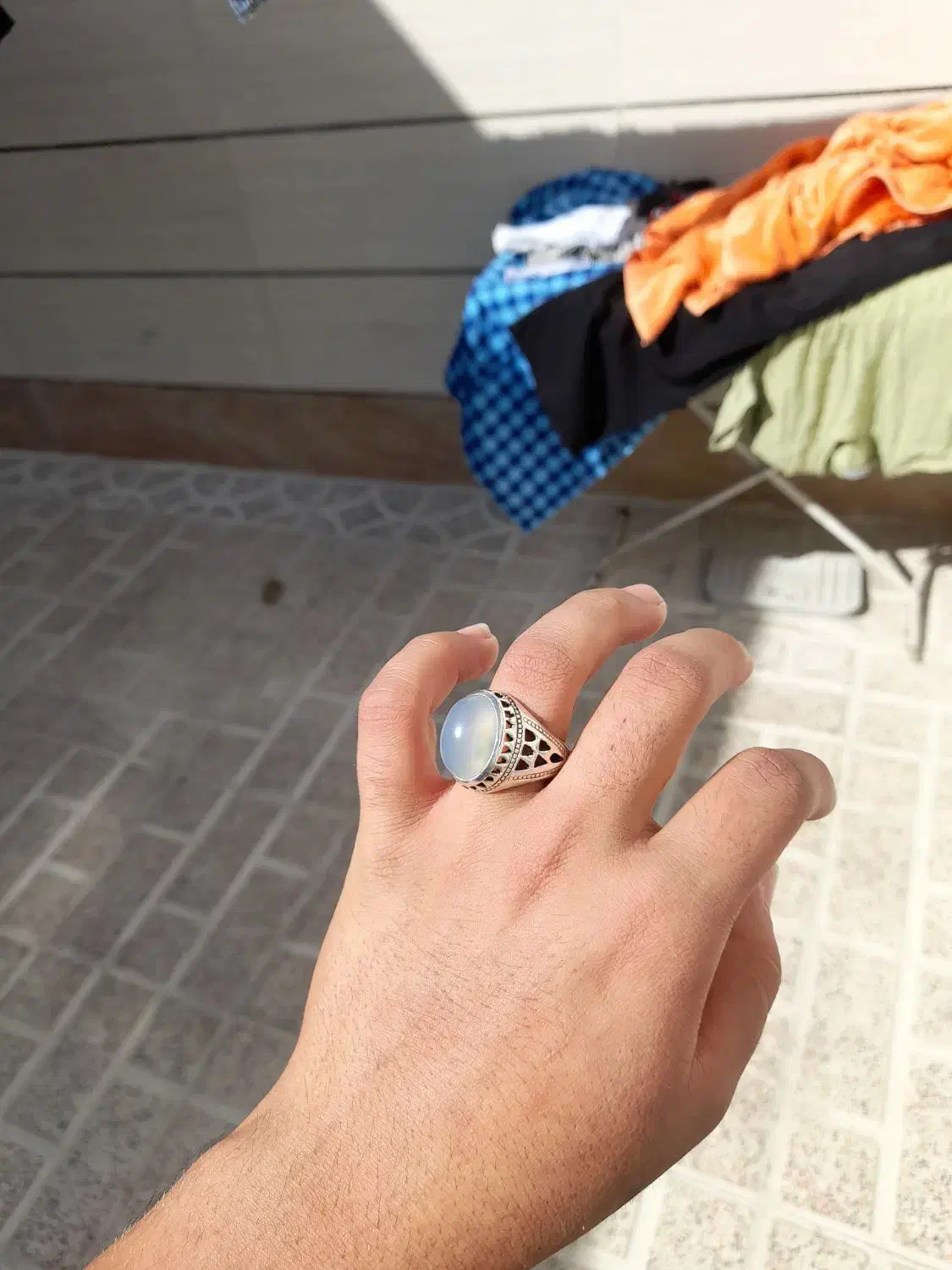 انگشتر نقره رکاب رسولی  عقیق سوسنی|جواهرات|بروجرد, |دیوار