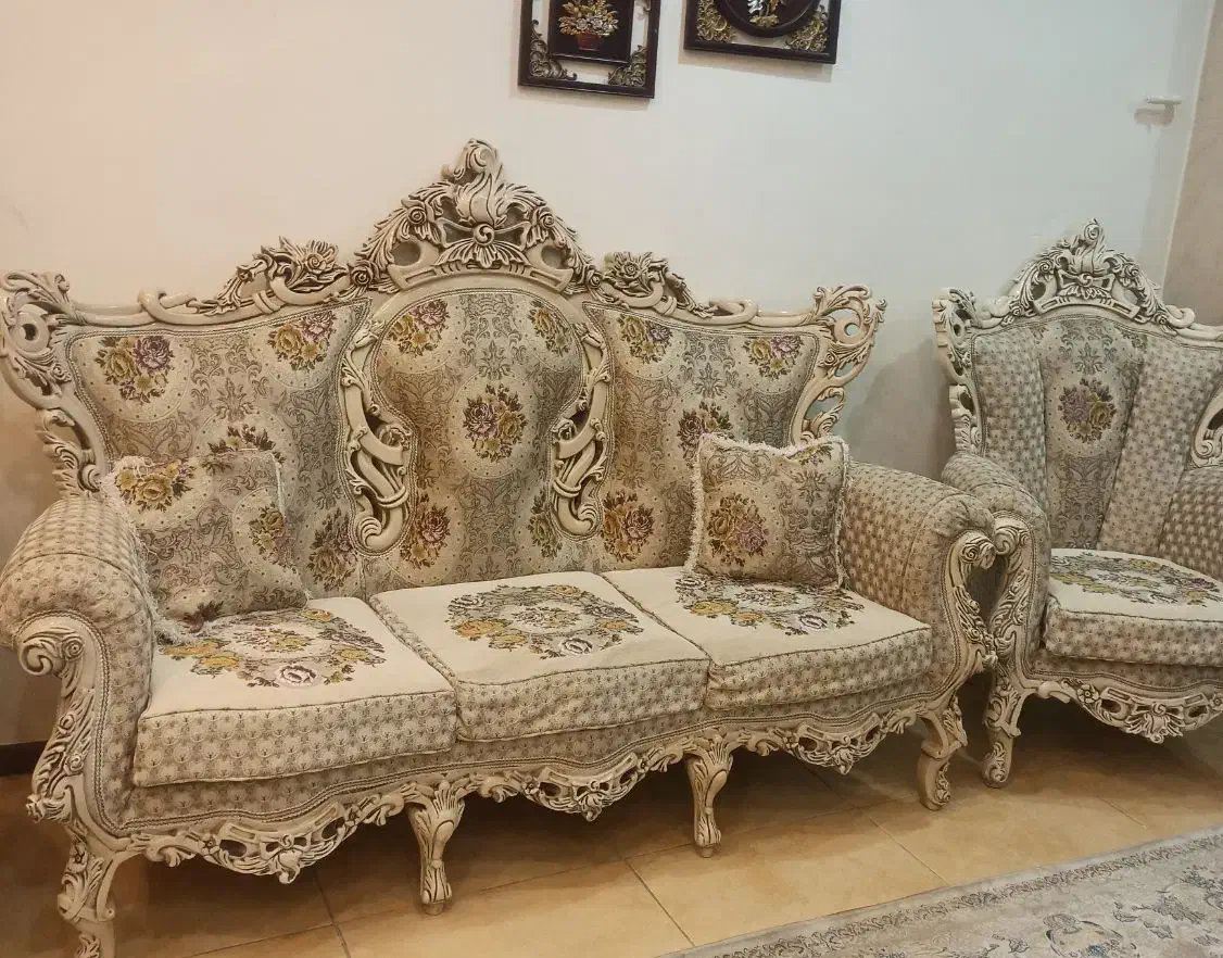 مبل سلطنتی شیک و تمیز|مبلمان خانگی و میز عسلی|شیراز, ستارخان|دیوار