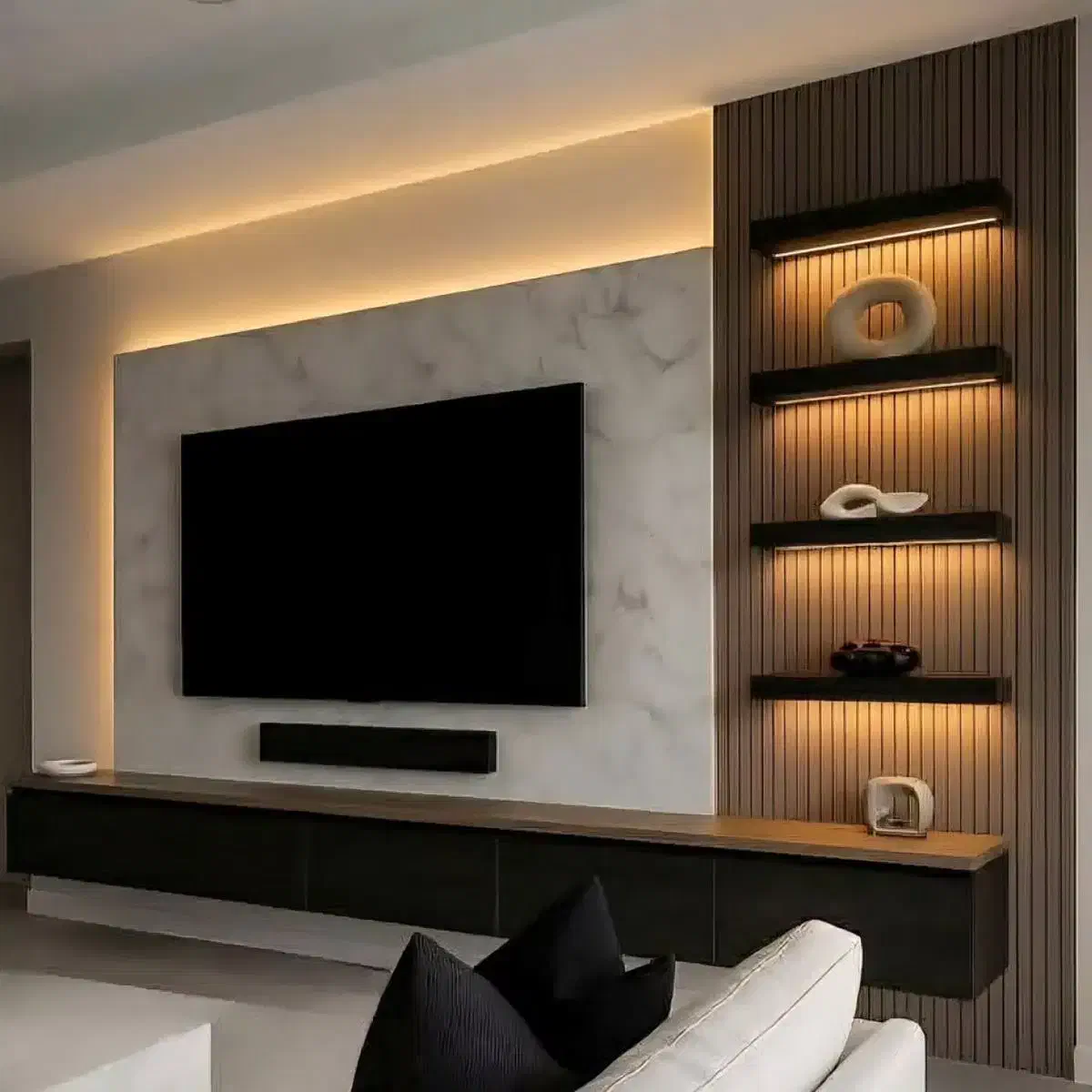 تی وی وال دو‌منظوره دیزاینی|میز تلویزیون|رشت, گلزاران|دیوار