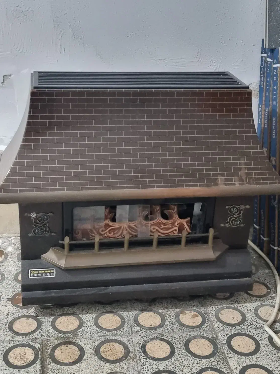 بخاری گازی مدل شومینه|بخاری، هیتر، شومینه|لاهیجان, شیشه گران|دیوار