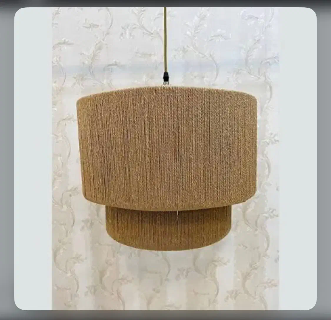 انواع لوستر مکرومه و رافیا|لوستر و چراغ آویز|کرج, برغان|دیوار