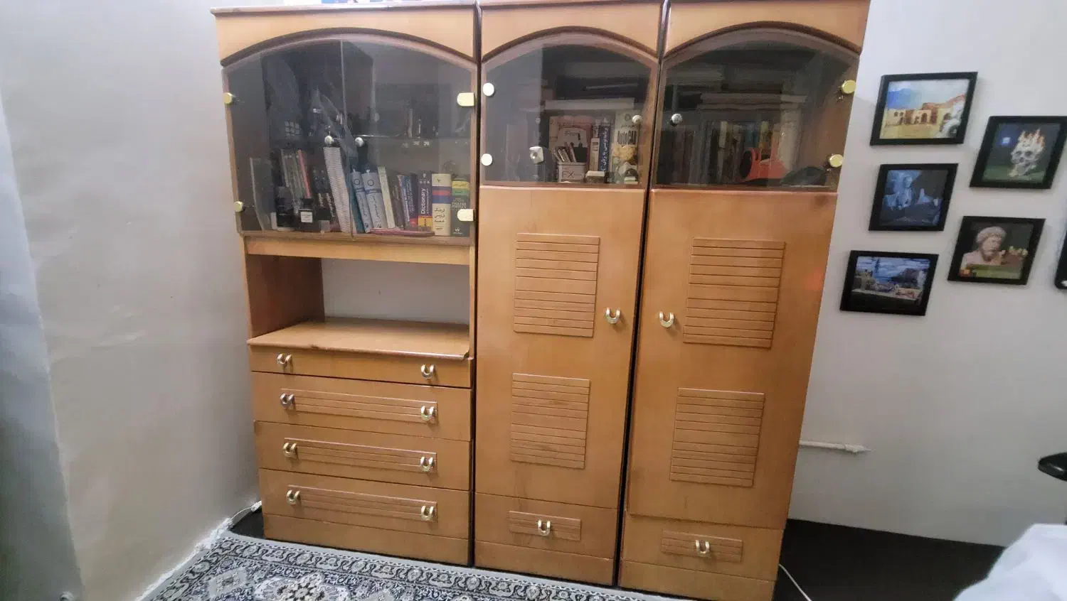 کمد و ویترین|کتابخانه، شلف، قفسه‌های دیواری|تهران, بهارستان|دیوار