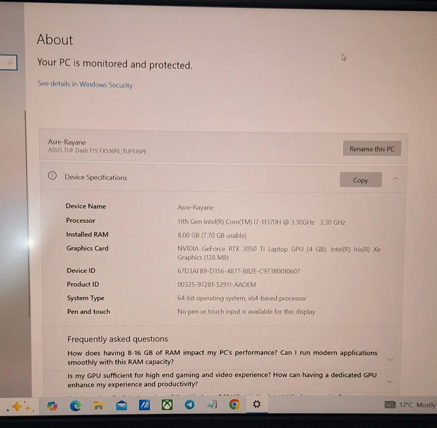 لپ تاپ ایسوز tuf gaming|رایانه همراه|شهرکرد, |دیوار