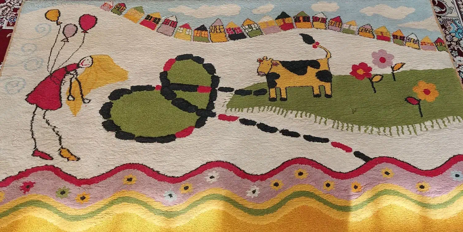 فرش کودک ۴ متری|فرش|بروجرد, |دیوار