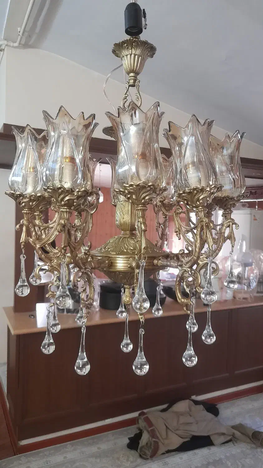 لوستر برنز|لوستر و چراغ آویز|کرمانشاه, |دیوار