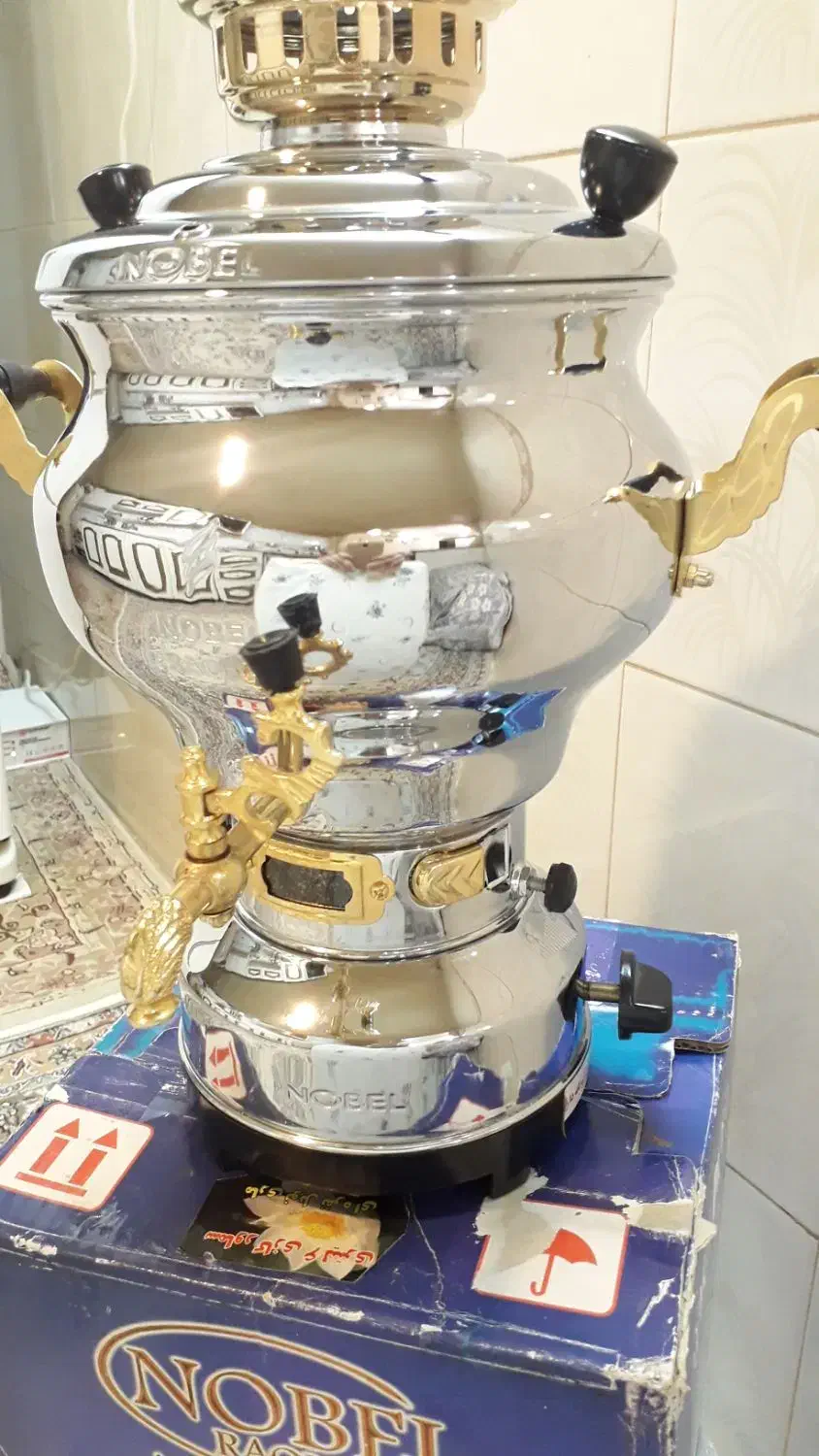 سماور ۶ لیتری نو ورق سنگین ۸ میل مارک نوبل|سماور، چایساز، قهوهساز|قم, بکایی|دیوار